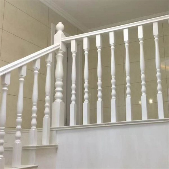 石家庄象牙白烤漆楼梯扶手护栏6